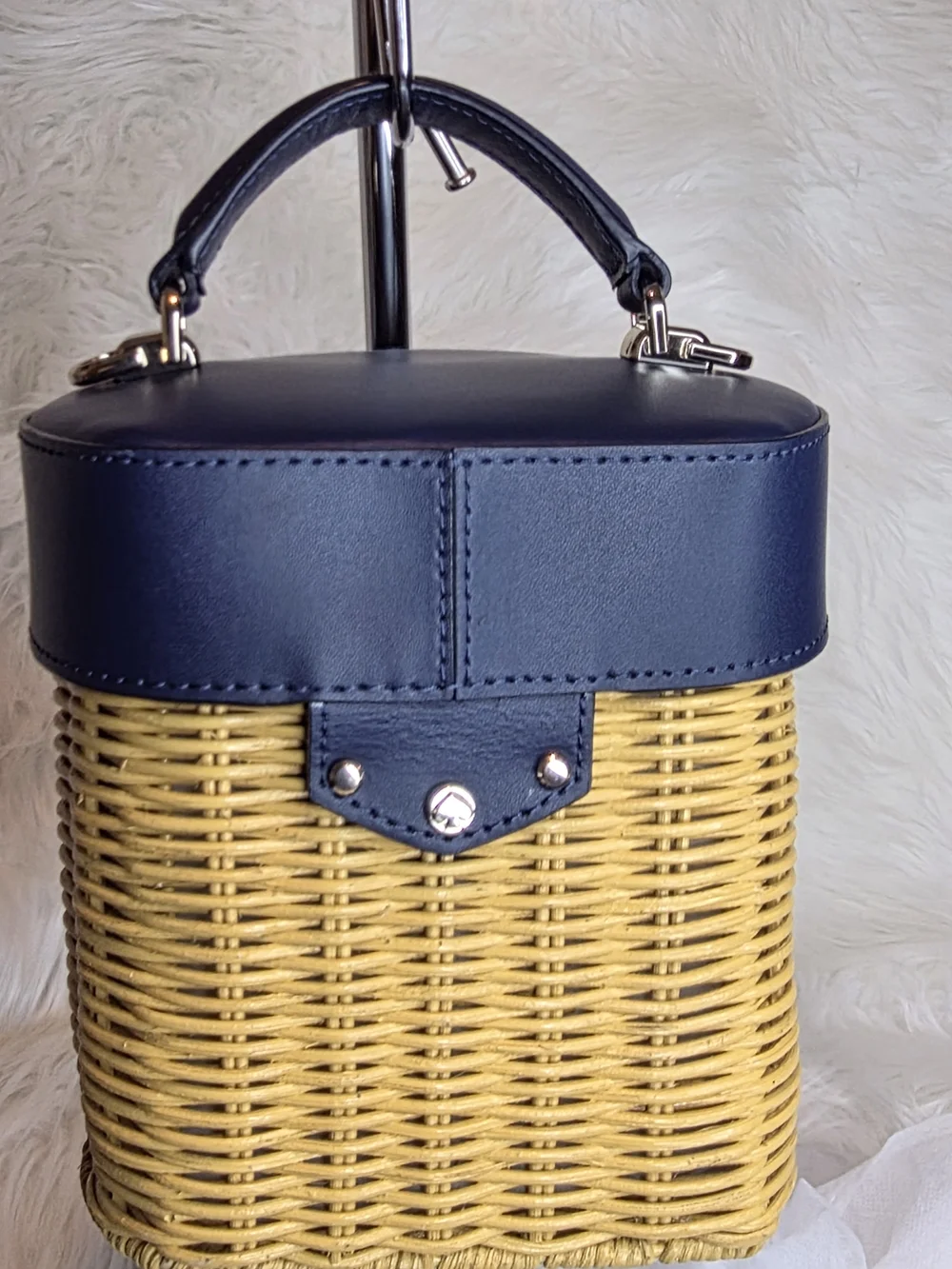 Kate Spade New York Rumi Wicker Trunk Crossbody Bag Beveled ♠️ NWOT Retail $338.